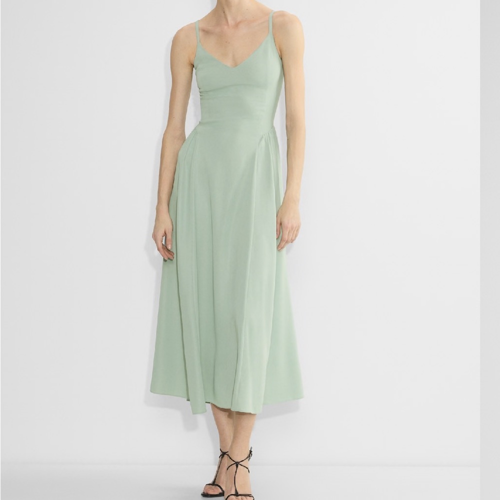 Aritzia Babaton Technique Dress in Sage Terrace Matte Satin Size 6 NWT